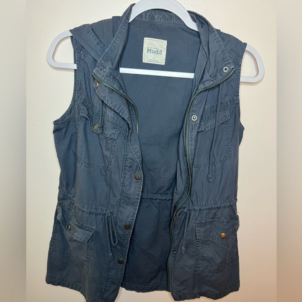 Mudd Utility Vest (M) Charcoal Blue color